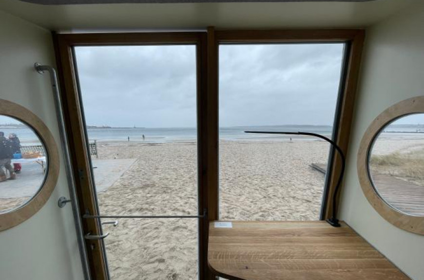 Nordort Kabine Aussicht auf Ostsee bei Eckernförde
